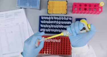 scientist doing an experiment