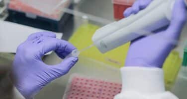 scientist doing an experiment