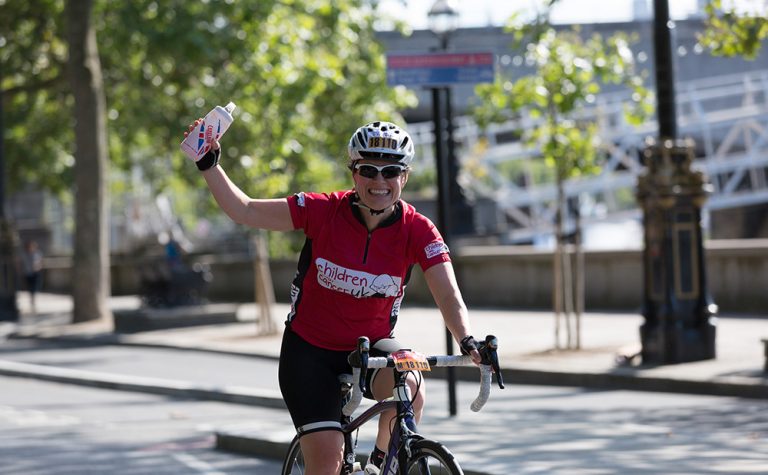 cyclist with a bottle