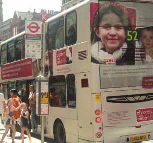 Rose bus in London