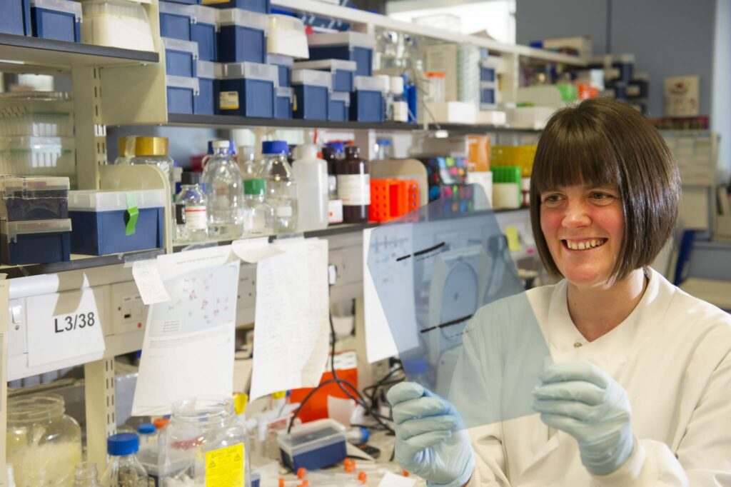 A woman in a laboratory