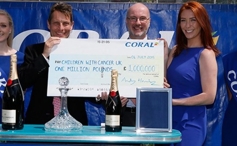 one million pound cheque from Coral
