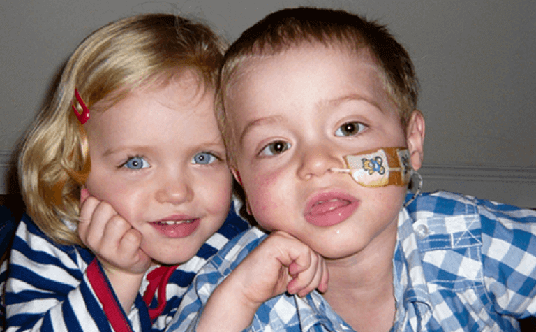 Louis with his sister