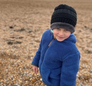 Seb on the beach