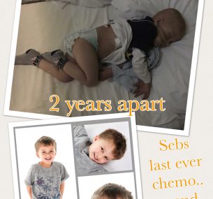 bowel cancer in children photo collage showing sebastian's 2 year progression