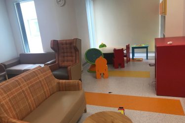 Paul O'Gorman centre play area at Birmingham Children's Hospital
