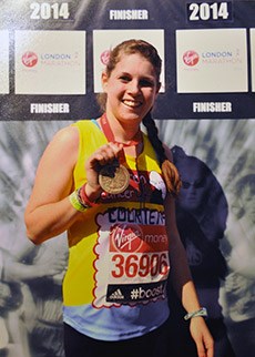 Hodgkin lymphoma in children: Courtenay running the London Marathon following recovery