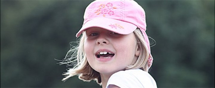 little girl with a hat