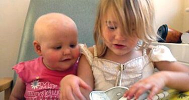 little girl and baby girl