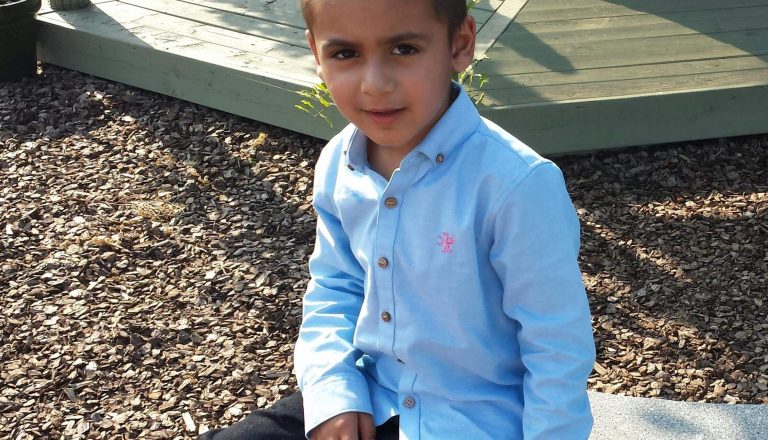 Raj was two and a half years old when he was diagnosed with a brain tumour