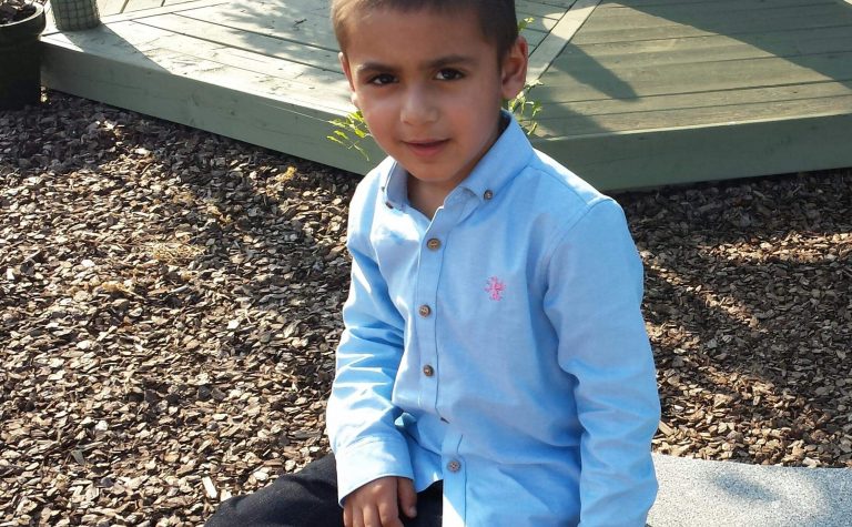 Raj was two and a half years old when he was diagnosed with a brain tumour