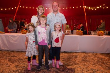 Family stood in the centre ring at Zippos Circus