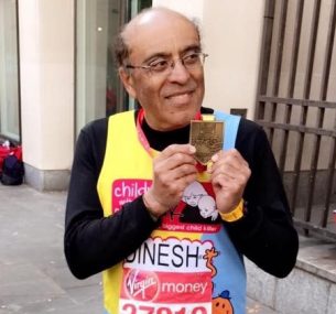 Dinesh London marathon