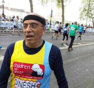 Dinesh London marathon runner