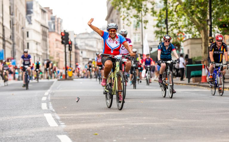 Ride London 100 man on a bike