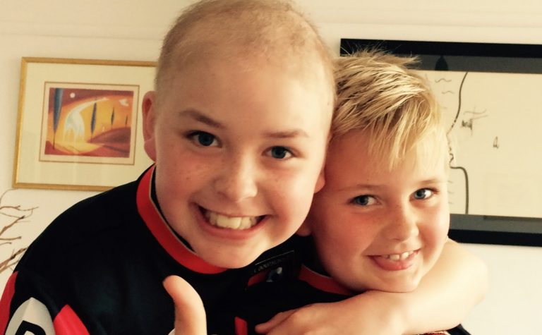 Felix and brother in AFCB Bournemouth football shirts