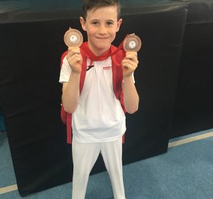 boy with medals