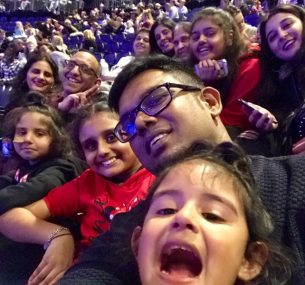 Zunairah with family at Disney on Ice