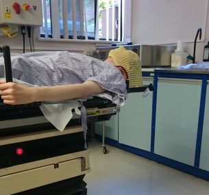 boy in Radiotherapy Mask Fitting