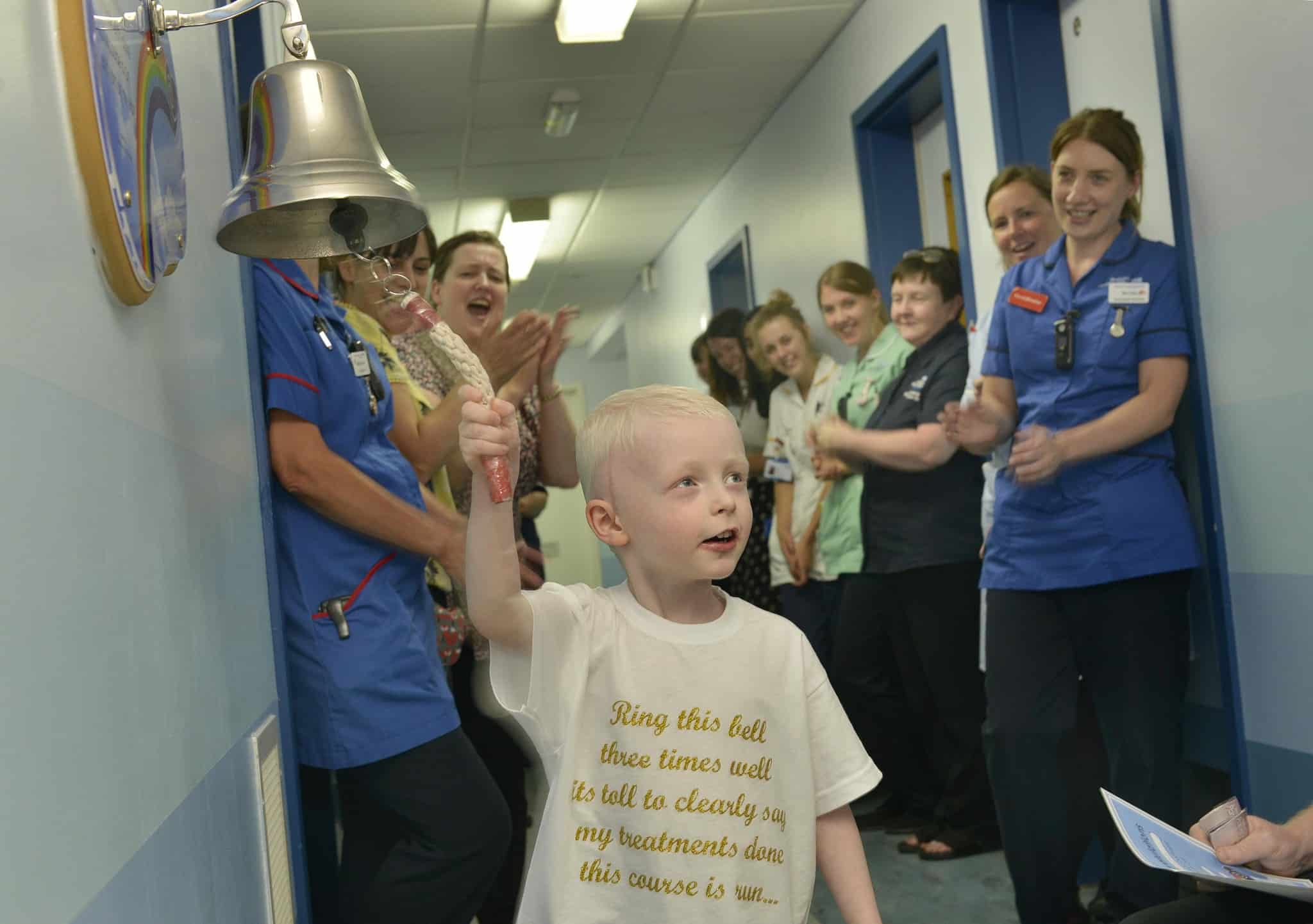 Oscar rings the end of treatment bell