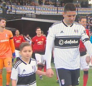 Blue BOY at Fulham vs Man utd