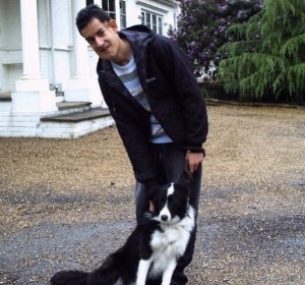 George web boy with dog