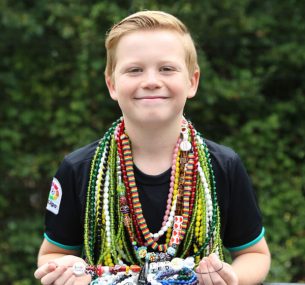 Ted with his Beads of Courage