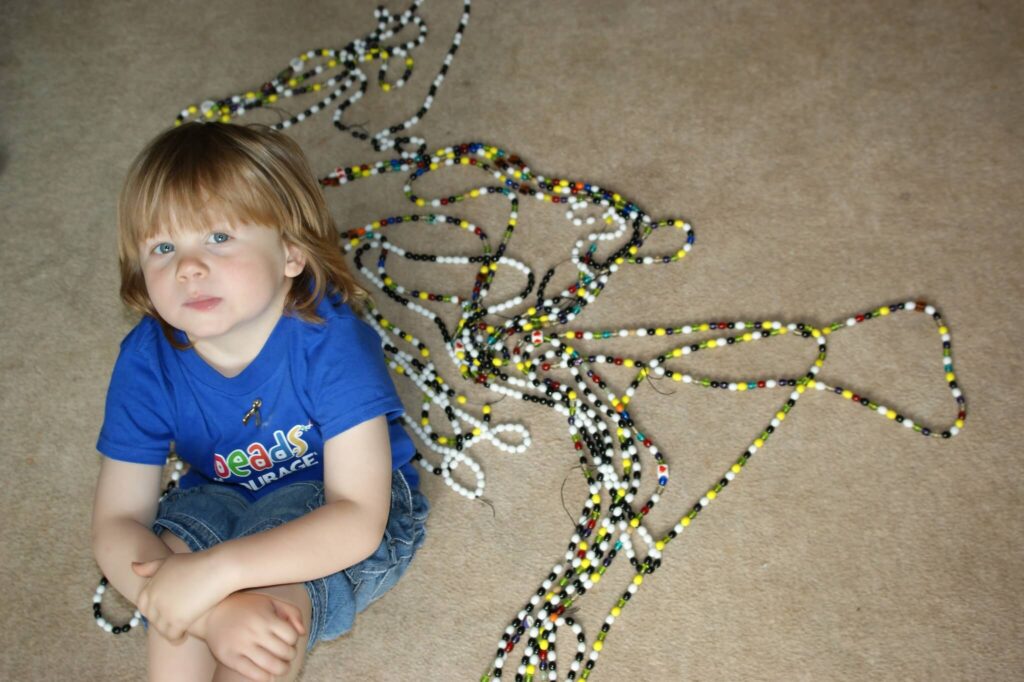 Ted with his beads of courage