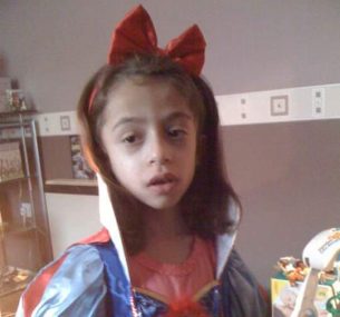 Mia Horne a month before diagnosis