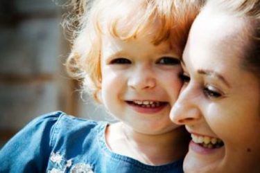 bella and mum smiling