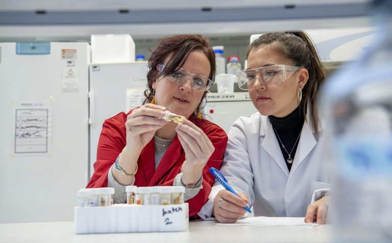 Claire Clarkin researcher wearing red coat min