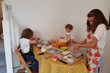 Phoebe at the Children with Cancer UK virtual baking party