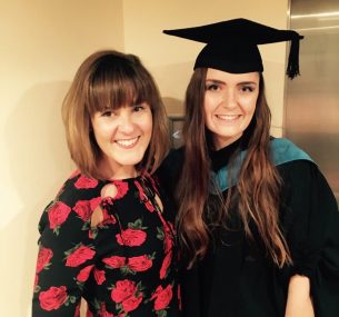 chloe graduation with mum