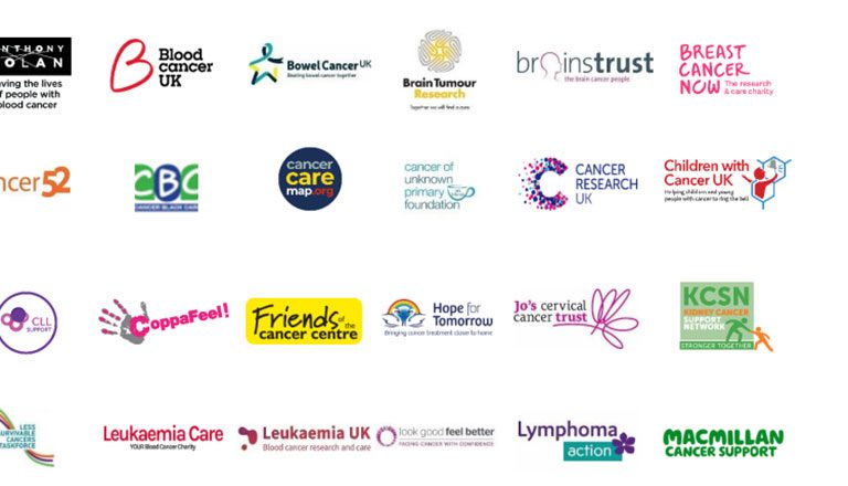 One Cancer Voice Charity logos