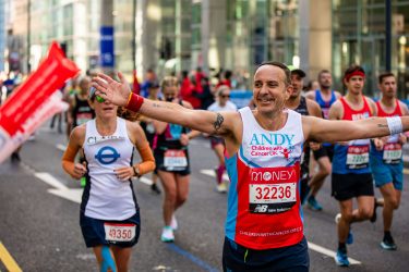 London Marathon 2021 runner smiling