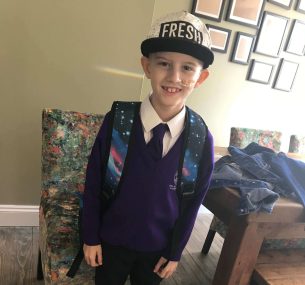 Lenny in his school uniform