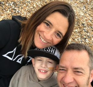 Lenny with his dad and mum