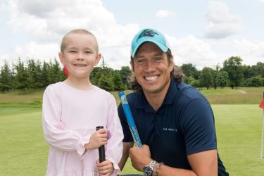 Vernon Kay WITH Dottie who was diagnosed with a brain tumour..