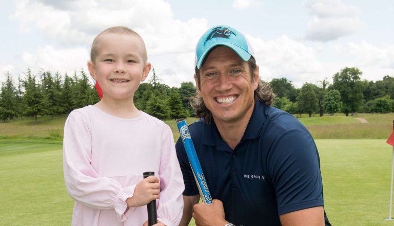 Vernon Kay WITH Dottie who was diagnosed with a brain tumour..