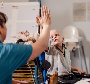 Jack and nurse high five