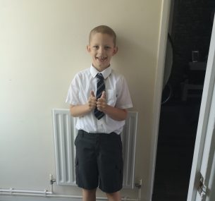 Stanley in year 4 uniform