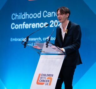 Ace speaking at Childhood Cancer Conference 2023