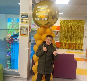 Alfie with CCAM balloon in 2023