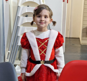 Isabellah in Christmas dress v2