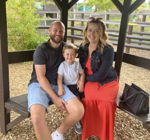 Thomas and parents at the zoo