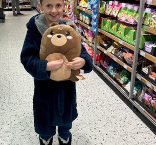 Jamie's daily trip to the hospital shop