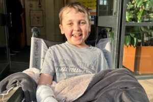 Jamie's first time outside the hospital in 4 weeks