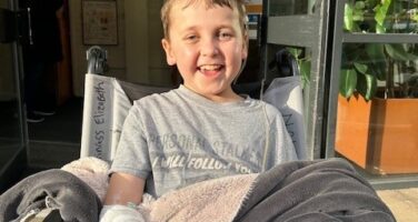 Jamie's first time outside the hospital in 4 weeks
