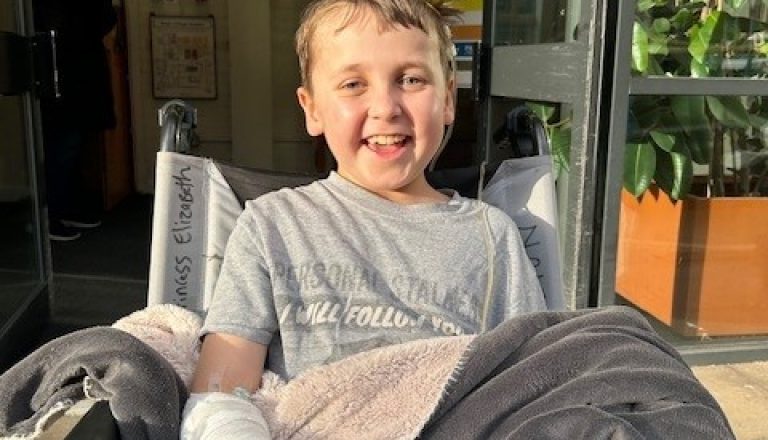 Jamie's first time outside the hospital in 4 weeks