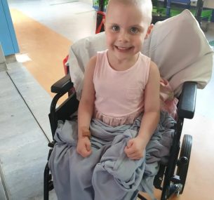 Madeleine during treatment